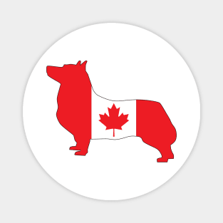 Swedish Vallhund Canada Flag Filled Magnet